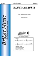 Exultate Justi SAB choral sheet music cover